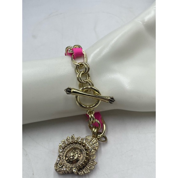 Juicy Couture Gold Save The Queen Perfume Charm Bracelet Gold Links
Pink Ribbon - Picture 10 of 10